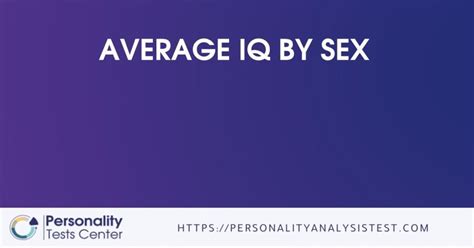 Average IQ By Sex Best Guide