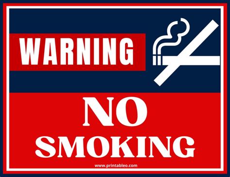 Printable No Smoking Signs Symbols Free Download