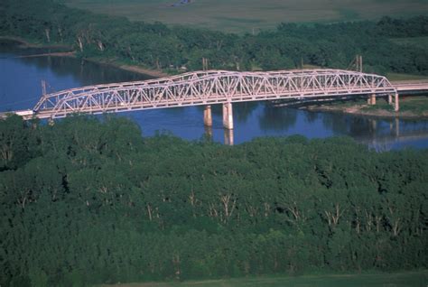 Liberty Bend Bridges Over The Missouri River Kansas City Aerial