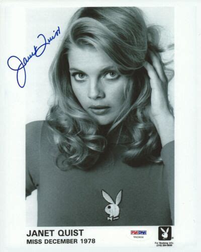 Janet Quist Signed Playboy 8x10 Photo PSA DNA COA 78 Official Playmate