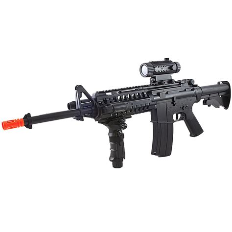 200 Fps Full Auto Electric Aeg Airsoft Rifle Gun W Scope And Laser 6mm