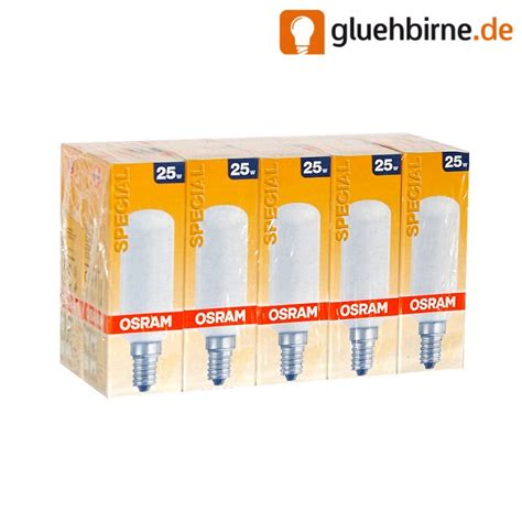 Mit osram led glühbirnen gehören diese probleme der vergangenheit an. 10 x OSRAM Röhre 25W E14 MATT Glühlampe Glühbirne 25 W