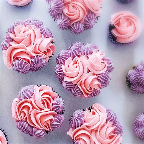 Purple Swirl Cupcakes Flower Cupcakes Swirl Cupcakes Dessert Cups