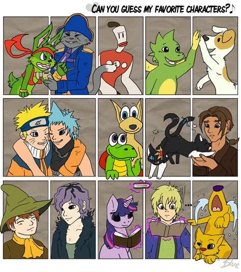 Can You Guess My Favorite Characters By Blusagi On Deviantart
