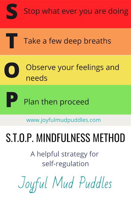 Stop Mindfulness Method For Self Regulation