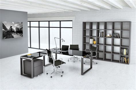 Black Glass Chrome Desk Contemporary Desk Glass Desk Office Luxury Desk