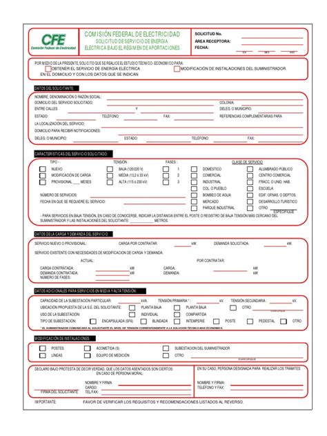 Cfe Formato De Solicitud De Servicio Fioricet