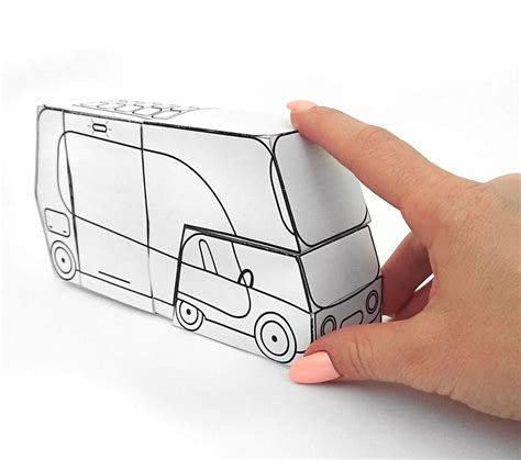 Printable Paper Toy 3d Car Model Pdf Paper Craft For Kid Etsy