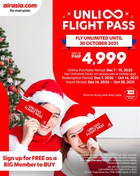 All guests booked on a flight are guaranteed a seat. airasia - IT'S BACK! The airasia UNLI Flight Pass is now ...