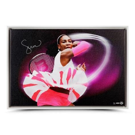 Serena Williams Autographed Framed Pioneer Canvas 30x20