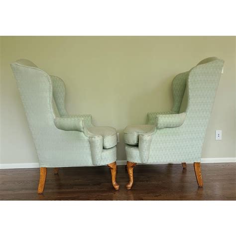Vintage Clayton Marcus Queen Anne Style Wing Chairs A Pair Chairish