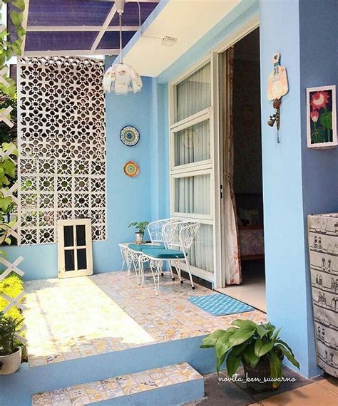 desain rumah minimalis warna biru desain interior surabaya