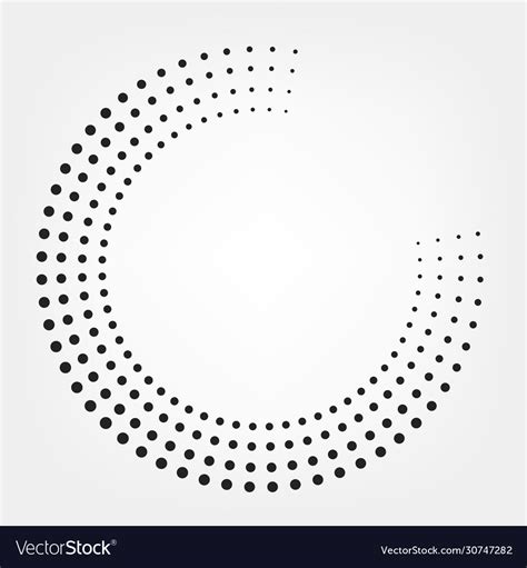 Halftone Dotted Dots Circle Background Royalty Free Vector