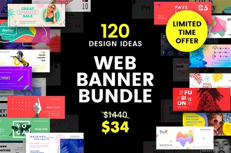 120 in 1 Web Banner Templates Bundle ~ Social Media ...