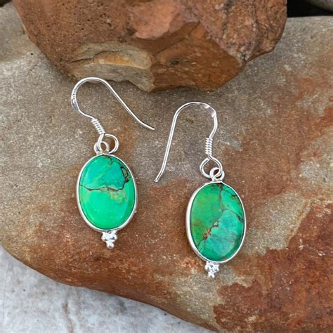 Green Copper Turquoise Earrings Gle Good Living Essentials