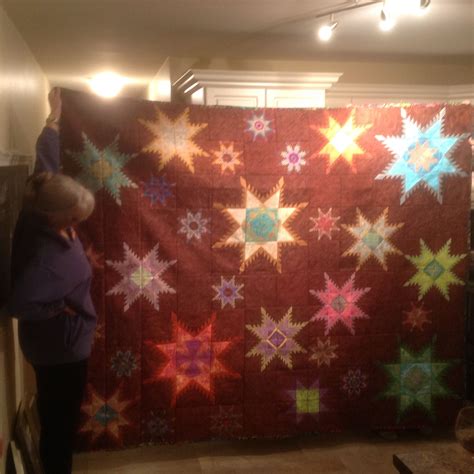 Piecing and quilting in the hoop is sew much fun! Hoopsisters Feathered Star as a wedding gift for Chad and ...