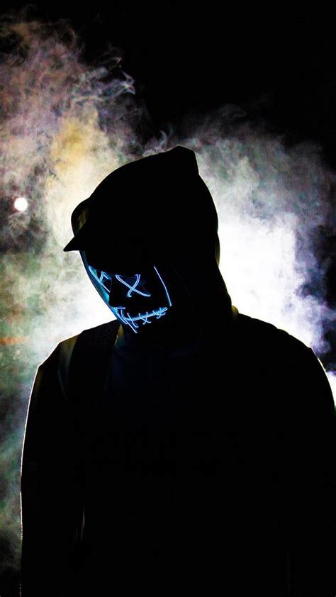 1080x1920 Mask Silhouette Smoke Photography Hd Hoodie For Iphone 6