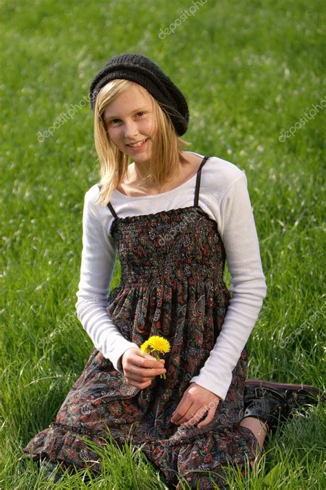 Blonde Girl In The Grass Stock Photo Farina6000 1536040