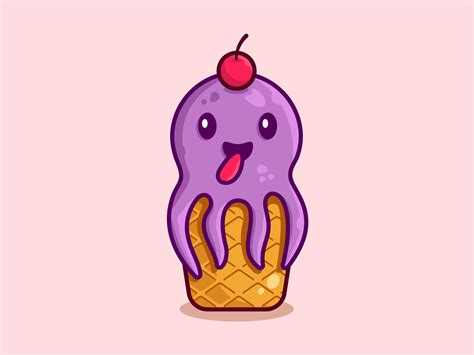 Octopus Ice Cream By Oleg Maikher On Dribbble