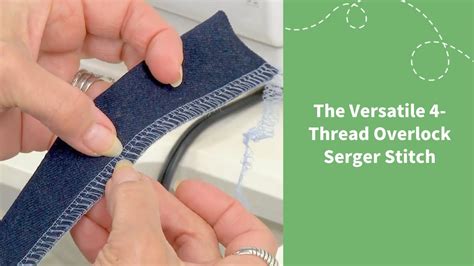 What Is A 4 Thread Overlock Stitch Youtube