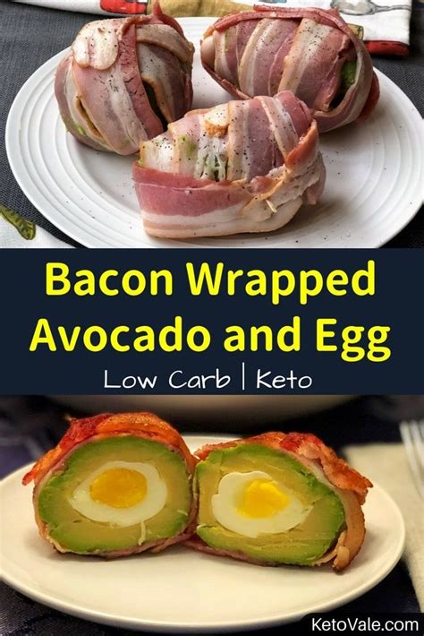 Bacon Wrapped Egg And Avocado Low Carb Recipe Recipe Avocado