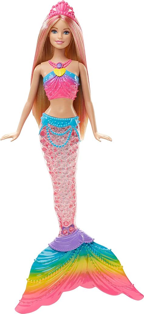 barbie rainbow lights mermaid doll dolls amazon canada