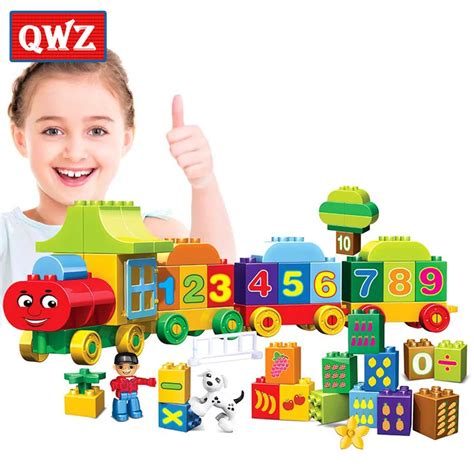 Qwz 75pcs Number Train Building Blocks Education Number Bricks Toys For