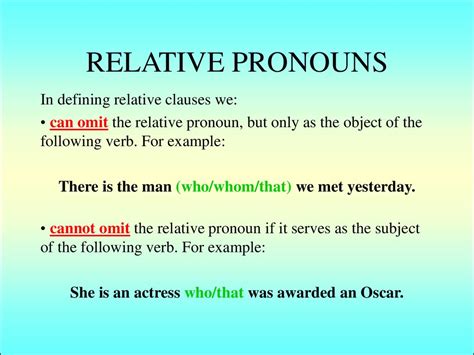 Relative Clauses Examples Relative Clauses