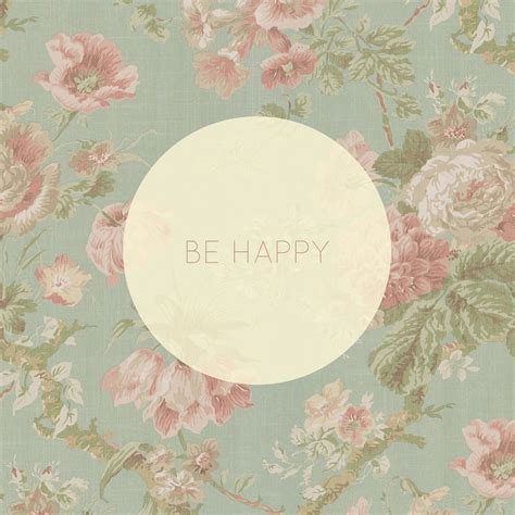 Be Happy Vintage Floral Pattern Ipad Air Wallpapers Free Download