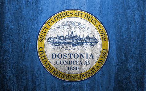 1920x1080px 1080p Free Download Flag Of Boston Massachusetts Stone