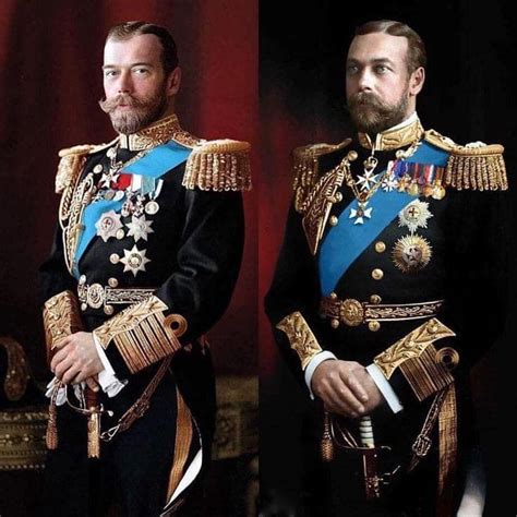 Tsar Nicholas Ii And King George V Both As The Admirals Of Royal