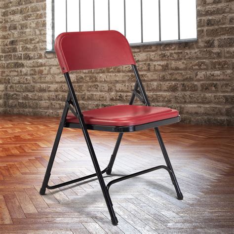 Mainstays metal padded folding chair, multiple colors: National Public Seating 818 Black Metal Folding Chair with ...