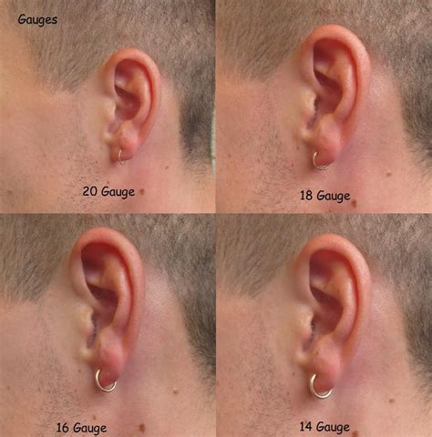 Man Piercing Ears Guys Ear Piercings Gauges Piercing Piercing