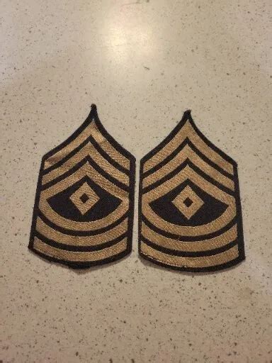 Ww2 Us Army Rank Insignia First Sergeant 1st Grade Sgt Chevron Set