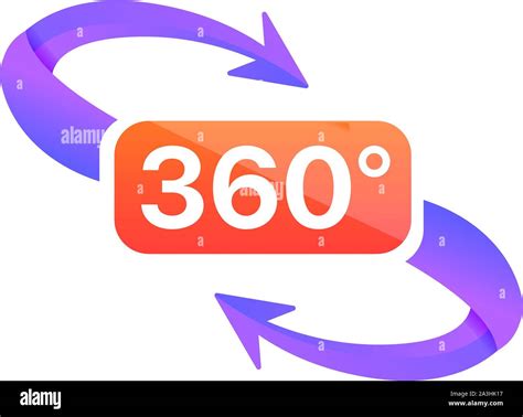 360 Degrees Arrow Icon Cartoon Of 360 Degrees Arrow Vector Icon For