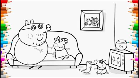 Peppa Pig Coloring Pages Video For Kids - YouTube
