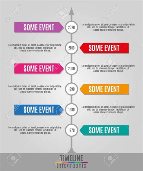 Timeline Infographics Vertical Vector Design Template For Business
