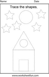 Molecular geometry activity free printable : Picture Tracing - Shapes - Circle, Star, Triangle, Square ...