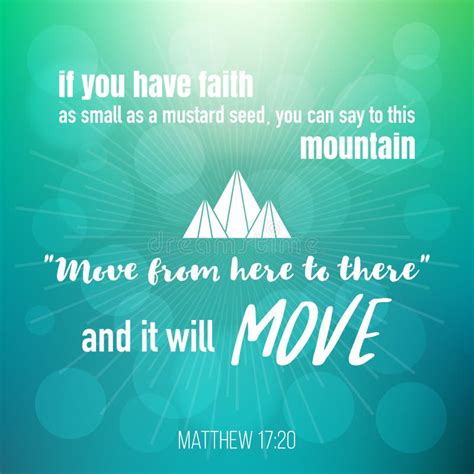Faith Can Move Mountains Stock Vector Illustration Of Matthew 99738463