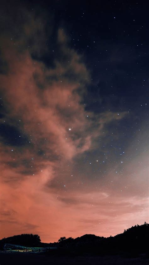 1080x1920 Wallpaper Night Sky Stars Clouds Night Sky Wallpaper