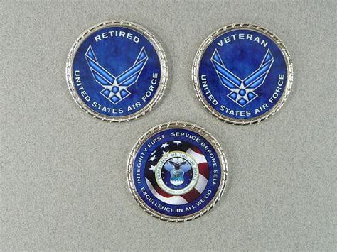 Air Force Coin Retired Veteran Challenge Coin Retirement Etsy