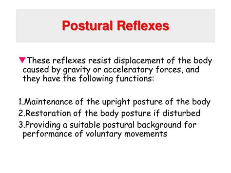Ppt Postural Reflexes Powerpoint Presentation Free Download Id9574106