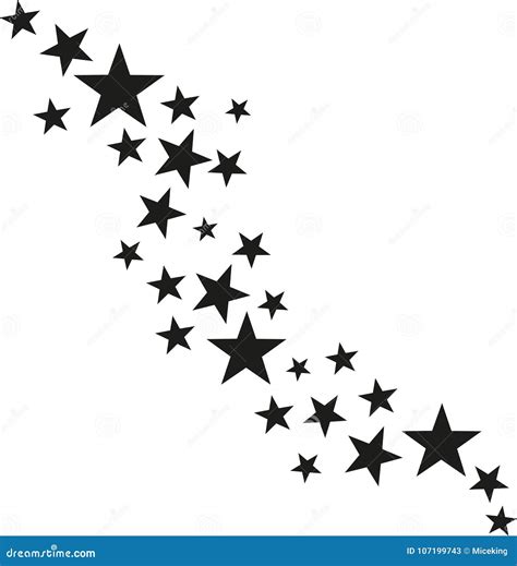 Wave With Many Stars Stock Vector Illustration Of Element 107199743