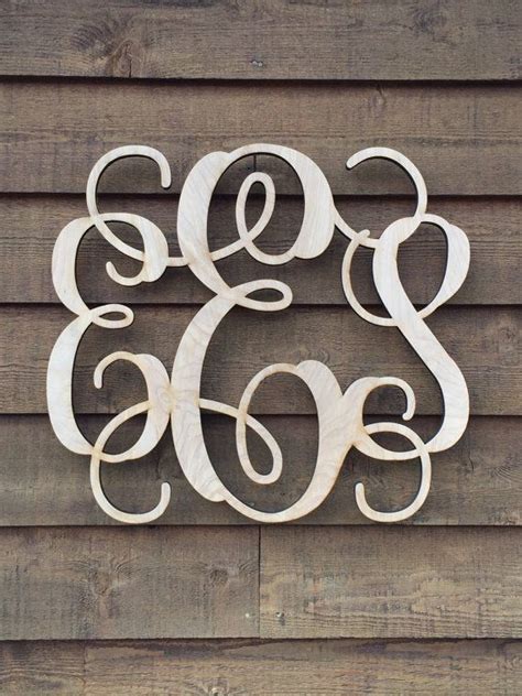 Wooden Monogram Wood Letters Nursery Decor Door Hangings Etsy