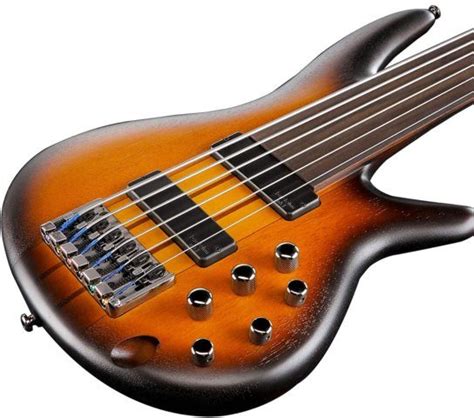Ibanez Srf706 6 String Fretless Electric Bass Guitar Flat Brown The