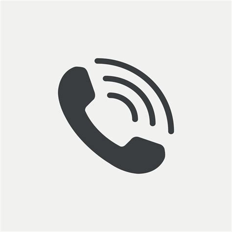Phone Icon Flat Style Isolated On Grey Background Telephone Symbol
