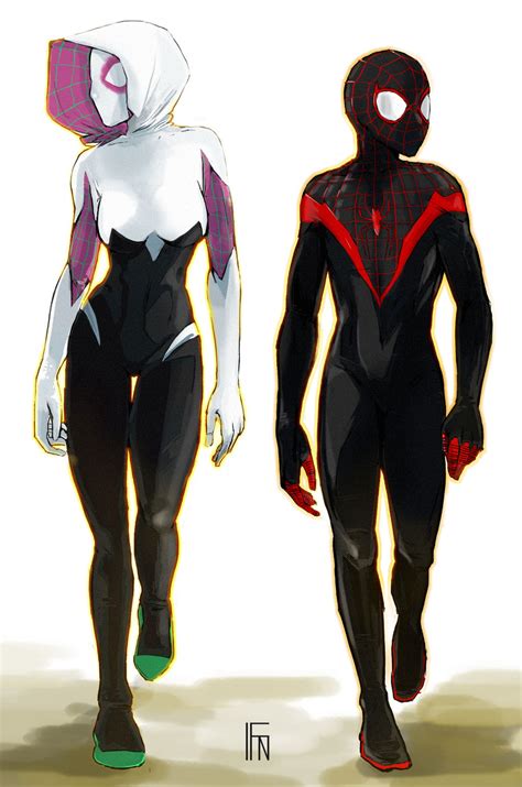 Spider Gwen And Miles Morales By Iagofn On Deviantart