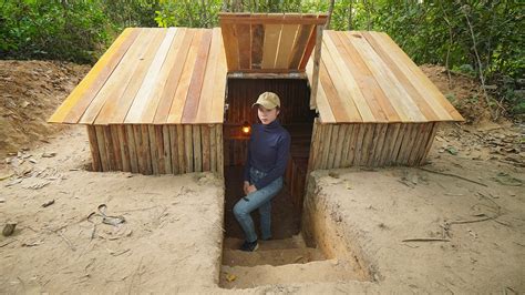 Building Underground Survival Bushcraft Shelter In Wildlife Wildlife Building Building