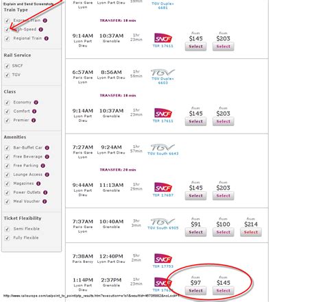 Tgv selling the ticket at rm14.00. budget - How to find out prices for regional trains in ...