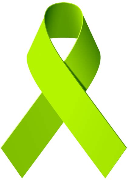 Clip Art Of A Lime Green Awareness Ribbon Lymphoma Cancer Lymphoma